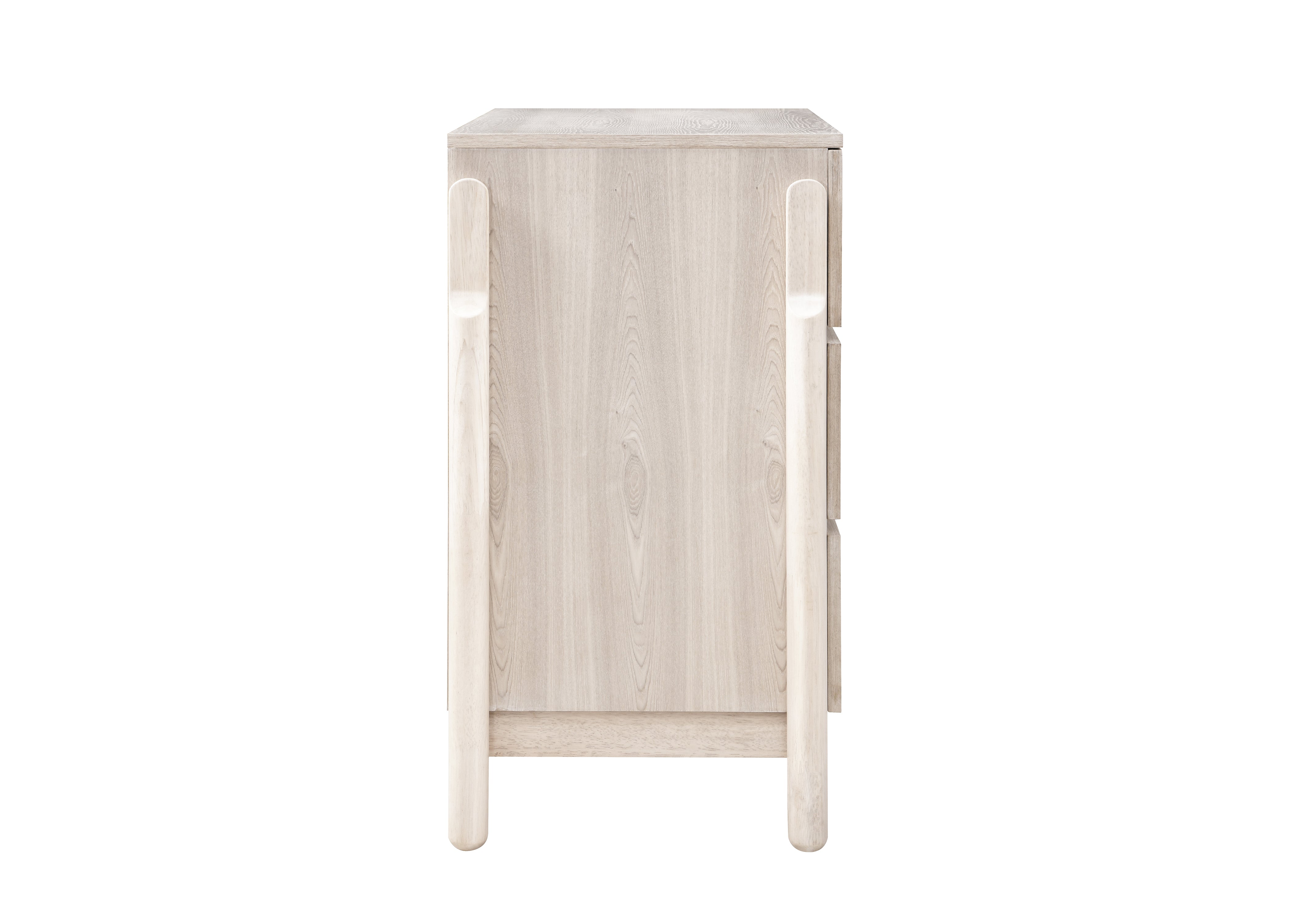 Whisper Whitewash Oak Wood Chest of Drawers